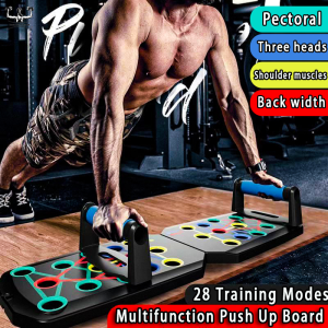 26 in 1 Multifunction Push Up Board Training Foldable Push Up Board Frame Home Exercise System Fitness Exercise Tools Stands For GYM Body Training Body Training Pumping Board 俯卧撑