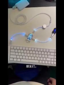HMLAB ZNEO Aluminum Alloy USB Hub 5 Ports Port 8K Independent Power Personalized Screen Suitable For Computer Keyboard Mouse