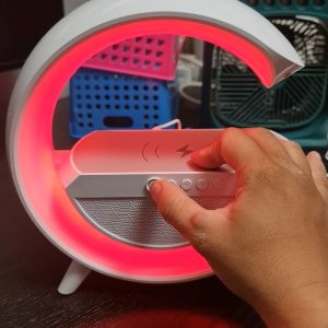 Audio Ambient light 15w Wireless Charger Smart Home Atmospheric Lamp LED light Multifunct RGB Night Light Desk Lamp Bluetooth Speaker AN