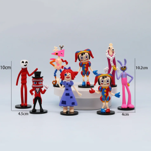 Bandai | The Amazing Digital Circus 8 Styles Q Version Figurine Models Rabbit Clown Dolls Cartoon Peripherals Cake Ornaments Toy Models