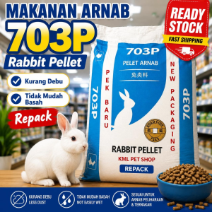 Makanan Arnab GOLD COIN 703P/Premium Rabbit Food Feed Pellet Diet(Repack)