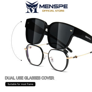 MENSPE Sunglasses Cover TAC Polarized Sunglasses UV400 Eyewear Polarized Wraparound Sunglasses Fit Over Light Glasses Anti-Glare Cover Over Sun Glasses for Outdoor Travel Driving