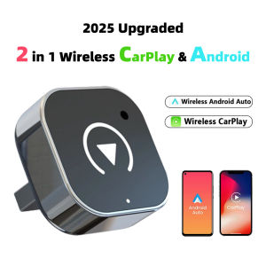 2025 Wireless CarPlay Android Auto Adapter Mini Smart Box Plug And Play Universal Wireless Dongle for iOS 10 Android 11 & Above