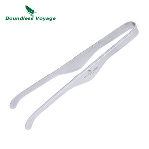Boundless Voyage Titanium Clip Tea Clip Multipurpose Tong Tweezers for Kitchen Food KongFu Cup Buffet Salad Steak BBQ Ti1013T