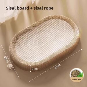 MONLEYTA | Durability Cat Scratching Board Nest In One Jute Material Self Entertaining Anti Stress Cat Toy No shedding For Kittens And Cats