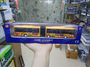 Large Double Section Alloy Bus Car Model Sound Light Inertia Toy for Boys 3 Years Old 5 Years Old Chinese Brand Educational Toy