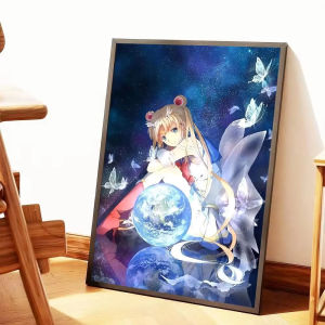 Kayou | DIY Oil Painting Kit Sailor Moon Anime Character Paint By Numbers Artwork on Canvas for Home Wall Decoration Gift Frameless