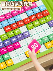 Hundreds of Boards Montessori Teaching Aids Digital Enlightenment Fantastic Product for Study Addition and Subtraction Thinking Trainer First Grade Mathematics Teaching Aids