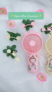 Kipas Angin Mini Karakter Genggam INFINILAPAN Tahan Lama dan Berkualitas Handy Mini Fan Portable USB Cute Lucu