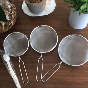 KANGBAN ตะแกรงกรองน้ำผลไม้ จำขนาด 100 มล อาหาร ที่กรองในครัว ช้อนกรอง ตัวกรองอาหาร Electroplating filter