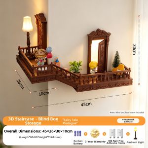 ARTPIONEER | Vintage Glow Corner Display Rack For Figures