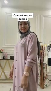 RATI - VERONA SET // SETELAN TUNIK CRINKLE BUSUI FRIENDLY BISA COD BY MUMU FASHION SOLO