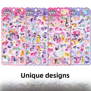 My Little Pony Fun Expression Bubble Stickers Kindergarten Children 3D Stereoscopic Stick Pictures Soft Purple Joy Kids