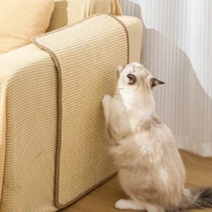 Couch Cat Scratch Guards Mat Hook and Loop Fastener Cat Scraper for Cats Tree Cat Scratcher Sisal Sofa Mats Furniture Protector