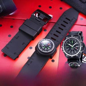 Luminox ใช้งานร่วมกับสายนาฬิกาซิลิโคน 24 มม.เข็มทิศยุทธวิธี สายคล้อง สําหรับ 8831 8830 รุ่นความหนาปานกลาง เรียบ อินเทอร์เฟซ