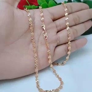 Kalung Perhiasan Aksesoris Lapis Emas Terlaris Termurah Tidak Mudah Luntur G12-6D