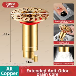 WONREFACT | Anti-Odor Insect-Proof Drain Core Extended