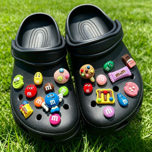 Colorful Candy Bean Doll Shoe Charms Detachable DIY Ornament for Hole Clog Sandals Decor Gifts for Girls Lovely Footwear Accesss