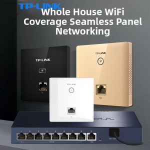 TP-Link | In-wall 86-type Wi-Fi Panel AP Gigabit POE Router Set Whole House WiFi Coverage