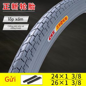 Lốp Xe Đạp Nữ CST 26 Inch Lốp Xe Lăn Màu Xám Lốp Xe Đạp Ngoài CST 24 Inch Lốp Xe Đạp Ngoài Lốp Xe Đạp Thép Dây Thép