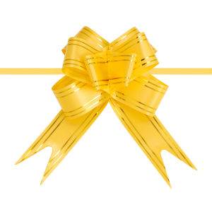 20Pcs Pull Flower Bow Color Gold Edge Handmade Pull Bows Ribbon for Festival Birthday Party Wedding Gift Box Decoration Supplies