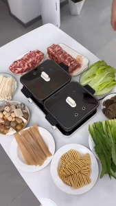 bếp lẩu đôi gấp gọn đa năng tiện lợi . hàng chính hãng