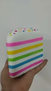 Schylling | 1PCS Rainbow Cake Squeeze Toys Slow-rebound Sensory Fidget Toys Stress & Anxiety Relief For Adults And Birthday Gift