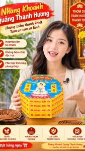 Nhang Khoanh Thơm Đặc Biệt Thời Gian Cháy 3 Ngày Nhang Hiệu Quảng Thạnh Hương Hộp 4 Khoanh