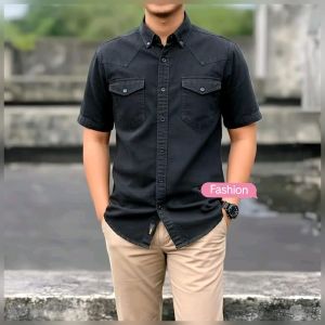 👉👉🇱🇷 Discount Sale Denim Kemeja Kosong||Lenagan Pendek Baju Tada Kain🇱🇷👈👈