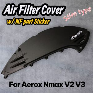 Slim Air Filter Cover - slim type w/ NF Part sticker for Aerox Nmax v2 and v3.