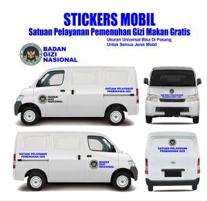 Stiker Mobil MBG stiker Mobil Makan Gratis