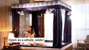Mosquito Net For Family Curtain Fully Enclosed Curtain Top Bed Zipper Mosquito Net Tent Foldable Mosquito Net Bed Kelambu Nyamuk Jaring Nyamuk
