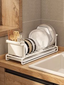 Simplified Modern Metal Kitchen Storage Rack Dish Drainer Windowledge Plate Cup Holder Sink Drain Countertop Bowl Drying Stand