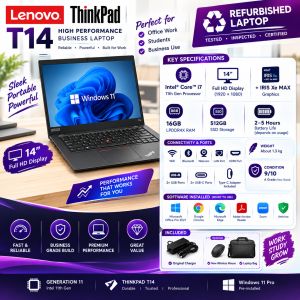 Lenovo ThinkPad T14–High Performance Business Laptop🔥