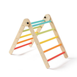 Wooden Children Indoor Climbing Frame and Slide Combination