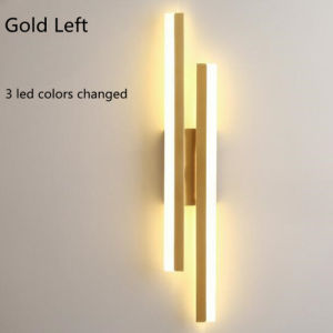 JOYINLED Black Gold LED Bedroom Wall Lamp Wall Sconces Acrylic Lampshade Indoor Lighting for Living Room Corridor Light Fixture