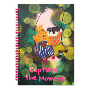 Montilord B5 Grid Paper Thick Book Simple Hand-drawn Illustration Cartoon Cute Dog Cat Notebook High Aesthetic Value Business Notebook