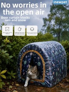 New Pet | Outdoor Insulated Water-resistant Cat House