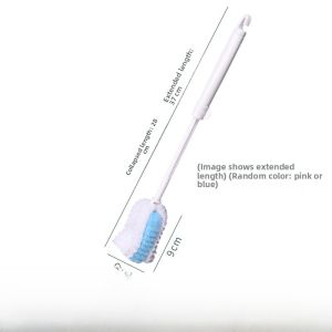 Kitchen Sponge Long Handle Bottle Brush Cup Cleaner Stretchable Durable Bottle Cleaning Tool for Milk Bottles Cups Household