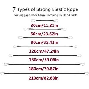 30cm-210cm Portable Elastic Rope Motorcycle Strap Elastic Rope Bicycle Luggage Strap Elastic Cart Cargo Strap