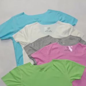 Childrens Pajamas Modal Children and Teens Long Sleeves Bottoming Shirt round Neck Summer Air-Conditioning House Home Thin Top Baby