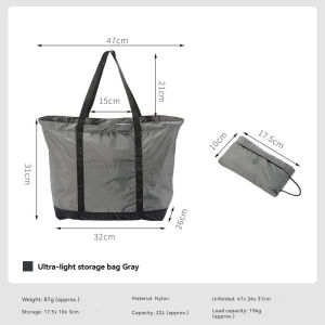 Campingmoon | B-86-B Large Capacity Grocery Totes Solid Color Zipper Shopping Bags Reusable Washable Heavy Duty Outdoor Simple New Fashion