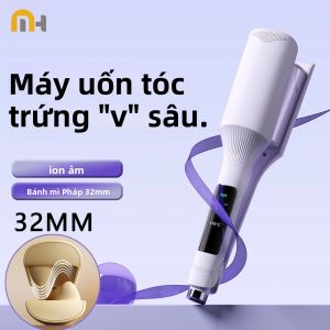 Máy Làm Xoăn Tóc 32mm Tạo Sóng Sâu Kiểu Trứng Cuộn Sử Dụng Gốm Tourmaline Dành Cho Mọi Loại Tóc Máy Uốn Tóc Điện