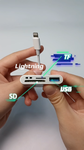 SD Card Reader for iPh Pad Lightning SD Card Adapter Memory Card Reader for Camera Adapter Support SD Micro SD USB 3.0 No App Driver Required