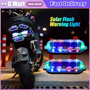 Solar Strobe Light Small LED Tail Lights for Warning Waterproof Flashing Lights Vehicle Strobe Lights Safety Light for Car Wireless LED Solar Strobe Light Waterproof for Motorcycle Car Bike Truck Anti-collision Warning Light Signal Lamp