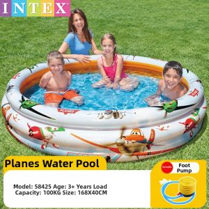 Intex | Infant Play Swimming Pool with Ocean Balls and Sand Playing Triple Ring Reinforced