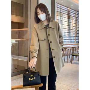 เสื้อแจ็คเก็ตสไตล์เกาหลีหลวมๆ สำหรับผู้หญิง สีกรมท่า คุณภาพระดับไฮเอนด์ ฤดูใบไม้ผลิและฤดูใบไม้ร่วง คอลเลกชันใหม่ เสื้อคลุมกันหนาว