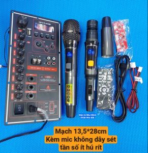 Mạch Loa kéo T6 kích thước 135cm x 28cm kèm Mic - dùng cho thùng Bass 30~40 đơn