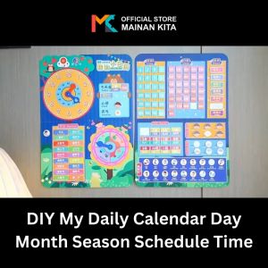 Mainan Edukasi Jam Kalender Sticker Menyenangkan Mengajarkan Waktu Tanggal & Kecerdasan. MK911