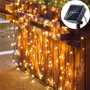 LED Solar Light String 8 Functions Outdoor Waterproof Starry Sky Atmosphere Lighting Garden Patio Lawn Porch Gate Decoration